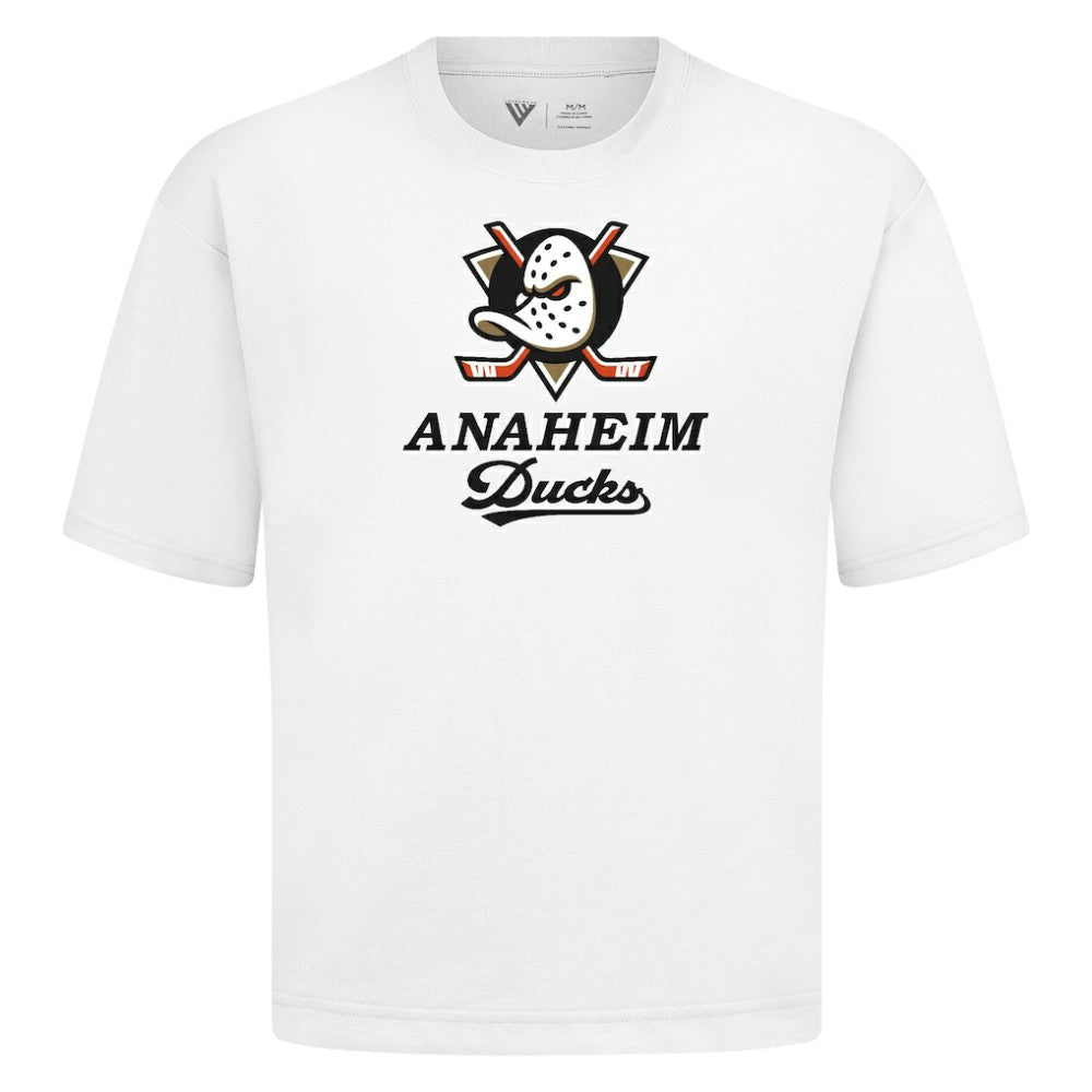 Anaheim Ducks Levelwear Team Surge Luxe Signature Knit T-Shirt - White - NHL