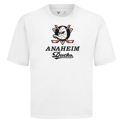 Anaheim Ducks Levelwear Team Surge Luxe Signature Knit T-Shirt - White - NHL