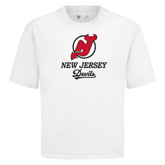 New Jersey Devils Levelwear Team Surge Luxe Signature Knit T-Shirt - White - NHL
