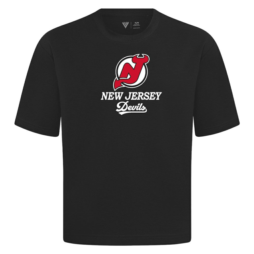 New Jersey Devils Levelwear Team Surge Luxe Signature Knit T-Shirt - Black - NHL