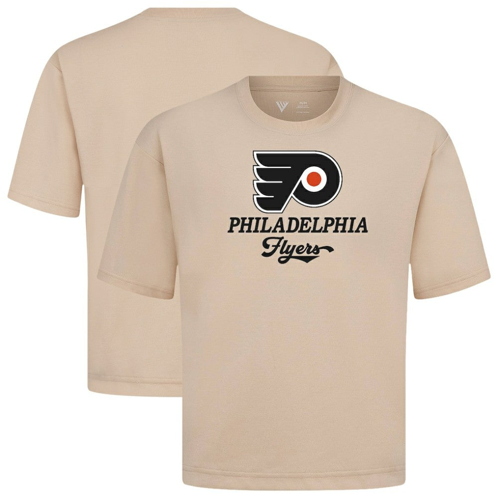 Philadelphia Flyers Levelwear Team Surge Luxe Signature Knit T-Shirt - Khaki - NHL