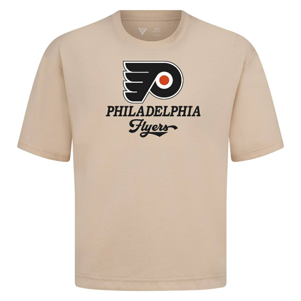Philadelphia Flyers Levelwear Team Surge Luxe Signature Knit T-Shirt - Khaki - NHL