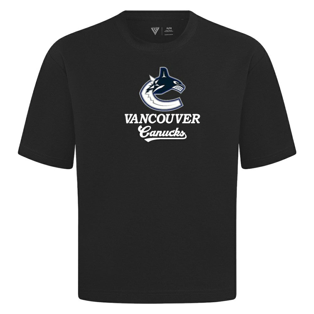 Vancouver Canucks Levelwear Team Surge Luxe Signature Knit T-Shirt - Black - NHL