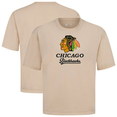 Chicago Blackhawks Levelwear Team Surge Luxe Signature Knit T-Shirt - Khaki - NHL