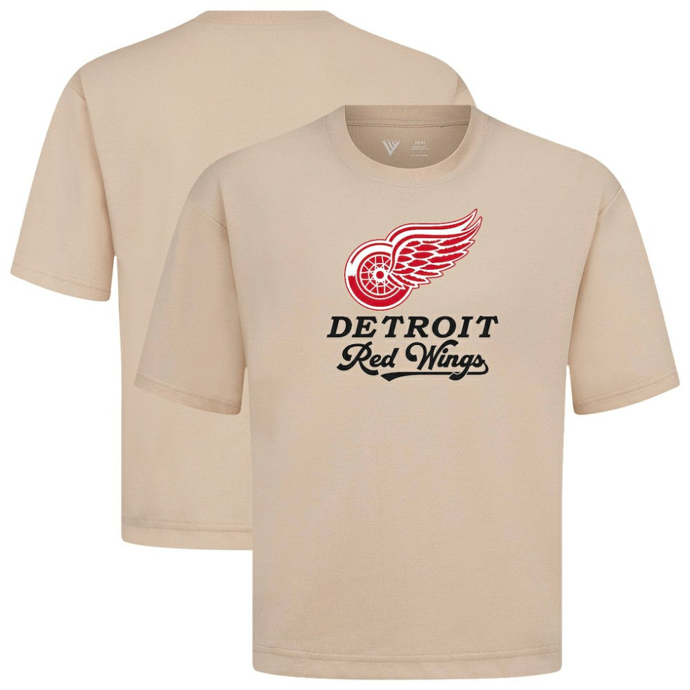 Detroit Red Wings Levelwear Team Surge Luxe Signature Knit T-Shirt - Khaki - NHL