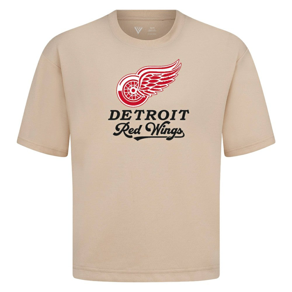 Detroit Red Wings Levelwear Team Surge Luxe Signature Knit T-Shirt - Khaki - NHL