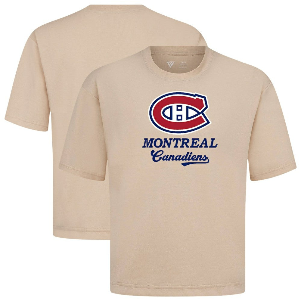 Montreal Canadiens Levelwear Team Surge Luxe Signature Knit T-Shirt - Khaki - NHL