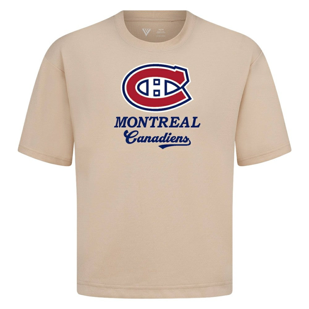 Montreal Canadiens Levelwear Team Surge Luxe Signature Knit T-Shirt - Khaki - NHL