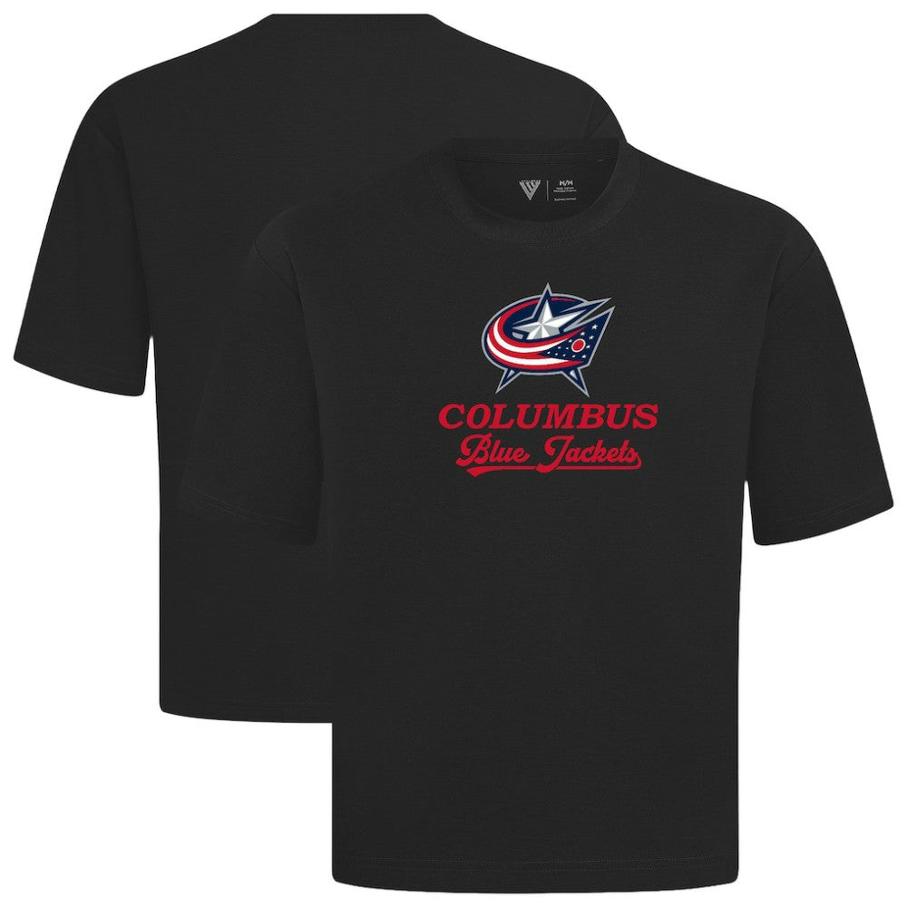 Columbus Blue Jackets Levelwear Team Surge Luxe Signature Knit T-Shirt - Black - NHL