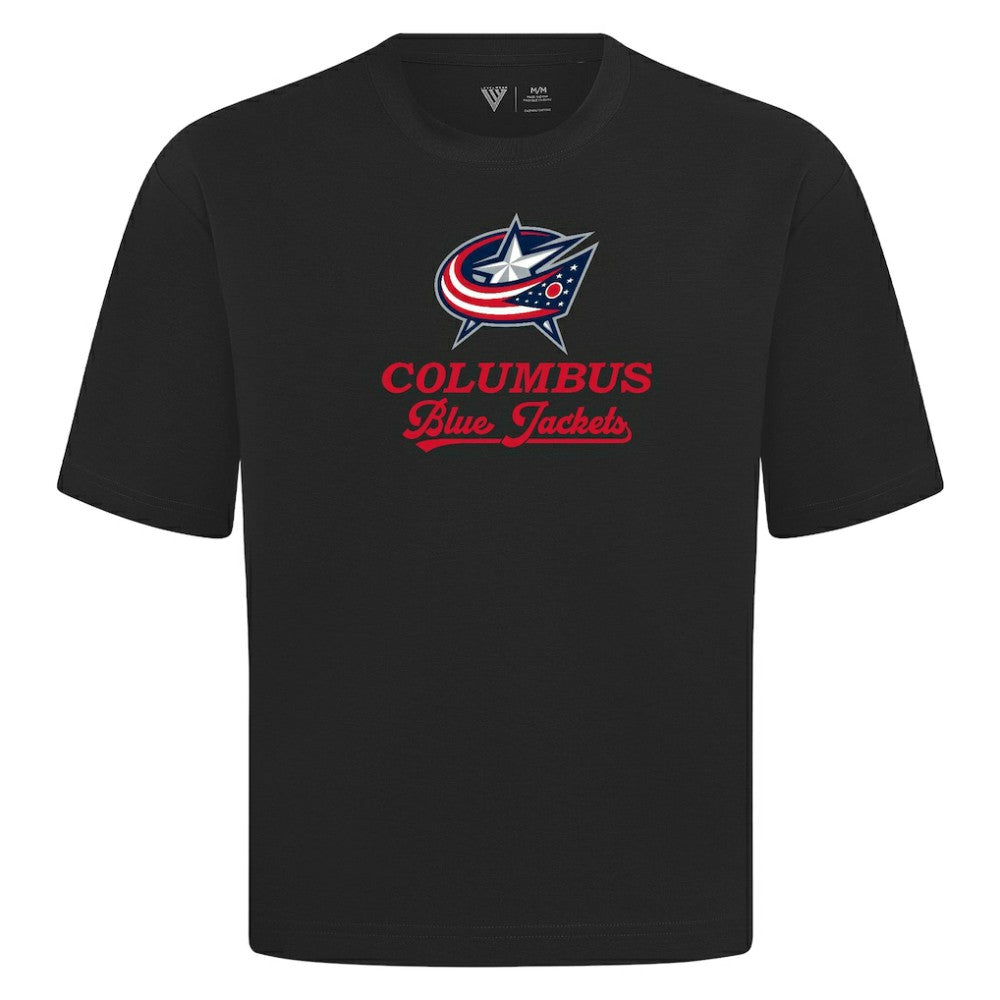 Columbus Blue Jackets Levelwear Team Surge Luxe Signature Knit T-Shirt - Black - NHL