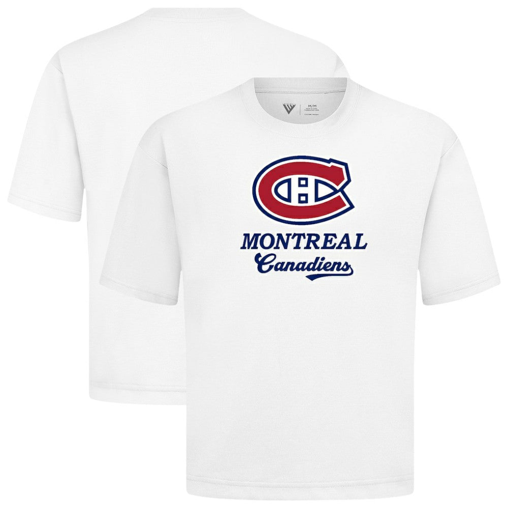 Montreal Canadiens Levelwear Team Surge Luxe Signature Knit T-Shirt - White - NHL