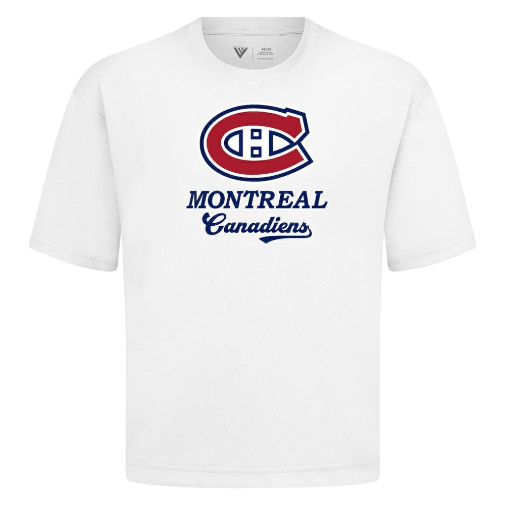 Montreal Canadiens Levelwear Team Surge Luxe Signature Knit T-Shirt - White - NHL