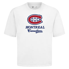 Montreal Canadiens Levelwear Team Surge Luxe Signature Knit T-Shirt - White - NHL