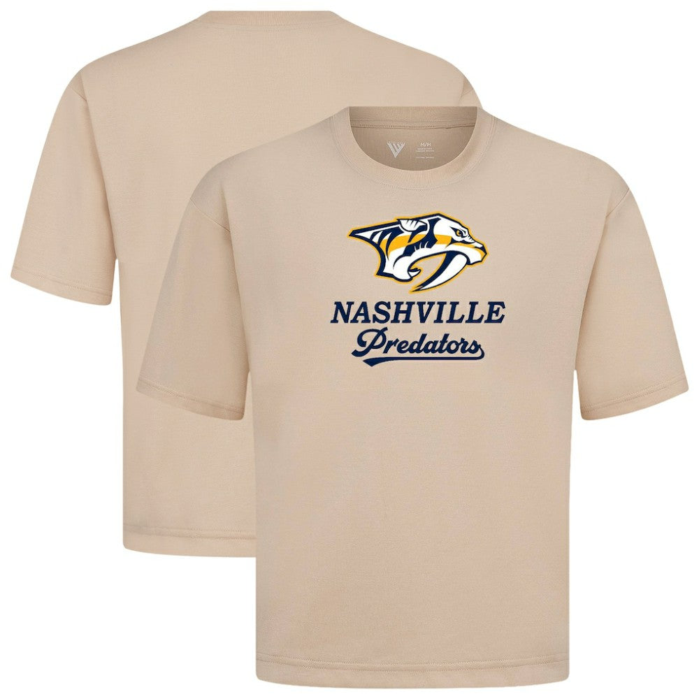 Nashville Predators Levelwear Team Surge Luxe Signature Knit T-Shirt - Khaki - NHL