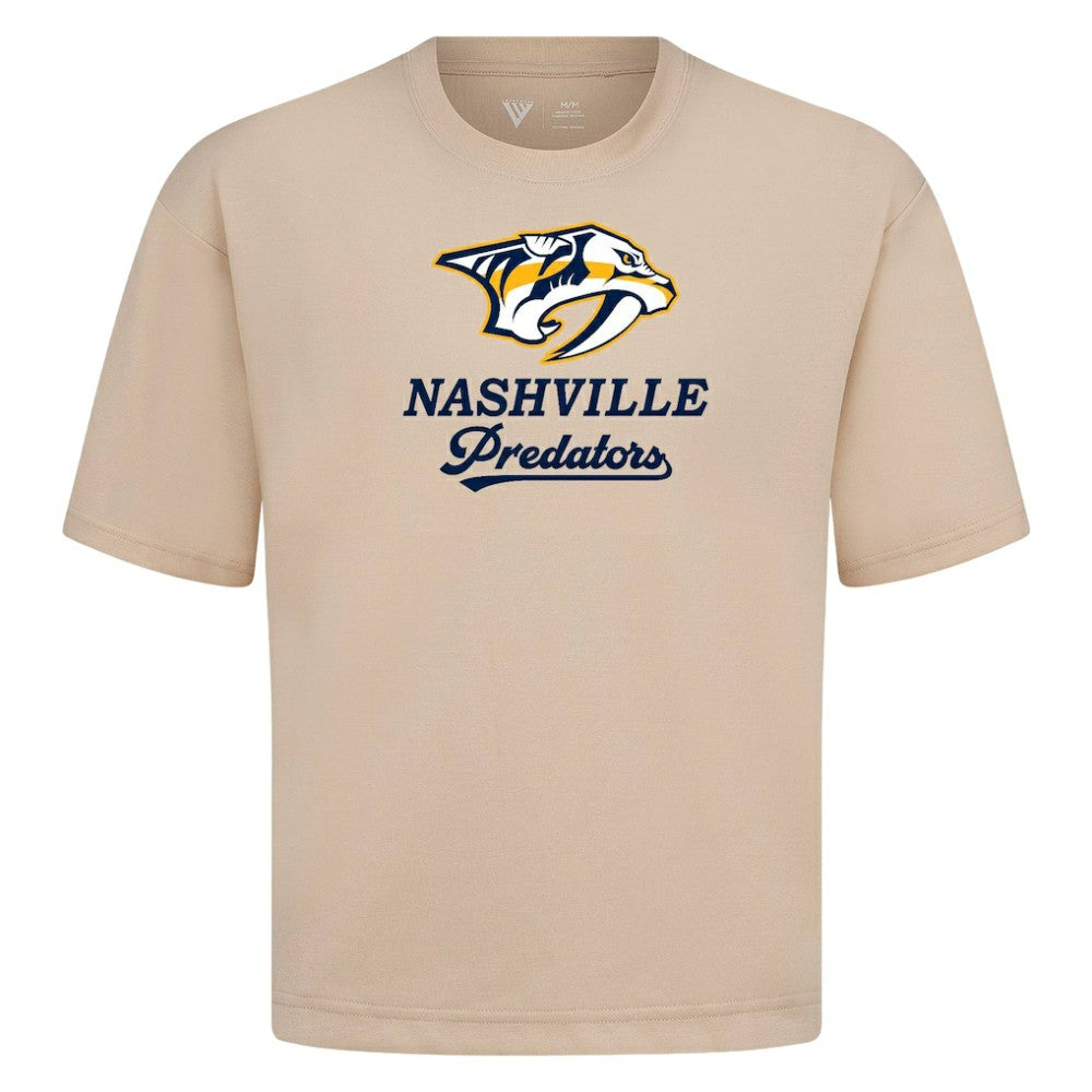 Nashville Predators Levelwear Team Surge Luxe Signature Knit T-Shirt - Khaki - NHL