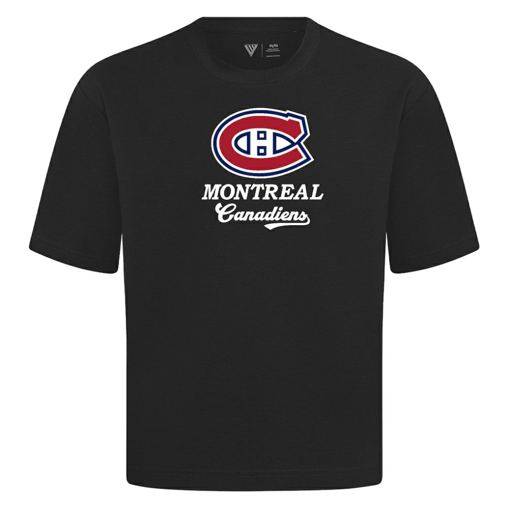 Montreal Canadiens Levelwear Team Surge Luxe Signature Knit T-Shirt - Black - NHL