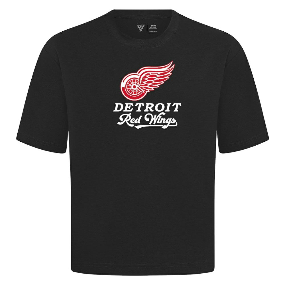 Detroit Red Wings Levelwear Team Surge Luxe Signature Knit T-Shirt - Black - NHL