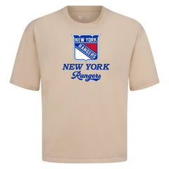 New York Rangers Levelwear Team Surge Luxe Signature Knit T-Shirt - Khaki - NHL