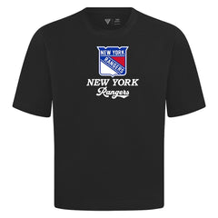 New York Rangers Levelwear Team Surge Luxe Signature Knit T-Shirt - Black - NHL