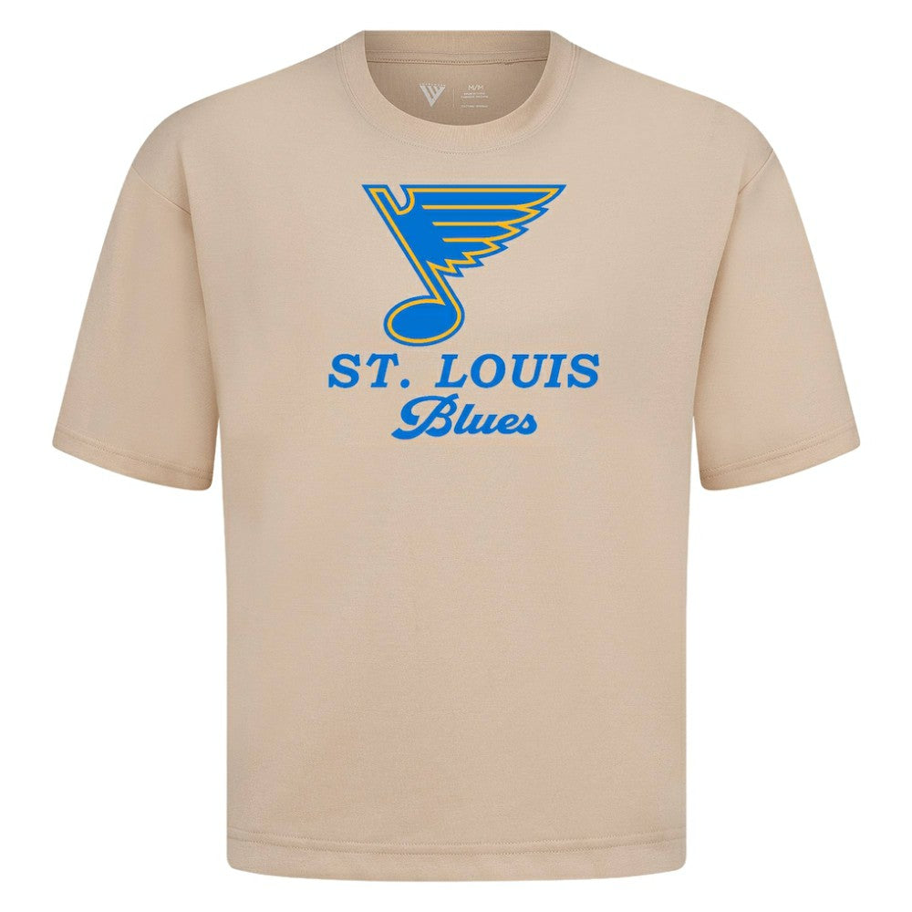 St. Louis Blues Levelwear Team Surge Luxe Signature Knit T-Shirt - Khaki - NHL