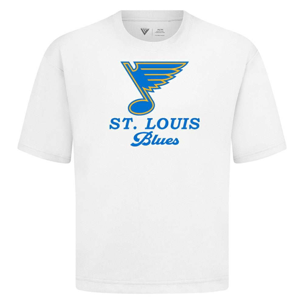 St. Louis Blues Levelwear Team Surge Luxe Signature Knit T-Shirt - White - NHL