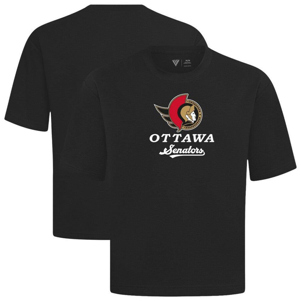 Ottawa Senators Levelwear Team Surge Luxe Signature Knit T-Shirt - Black - NHL