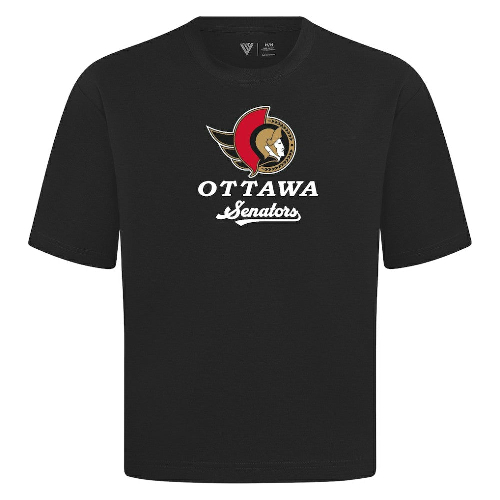 Ottawa Senators Levelwear Team Surge Luxe Signature Knit T-Shirt - Black - NHL