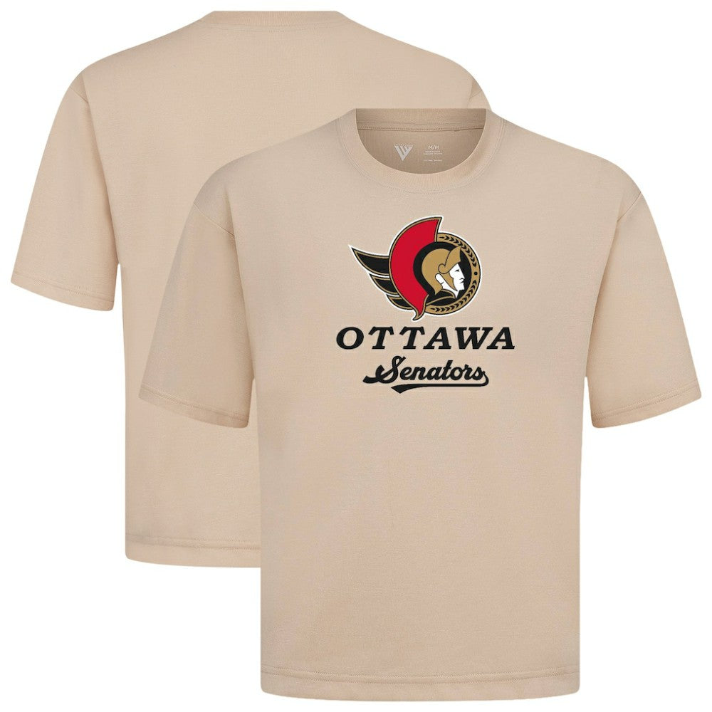 Ottawa Senators Levelwear Team Surge Luxe Signature Knit T-Shirt - Khaki - NHL