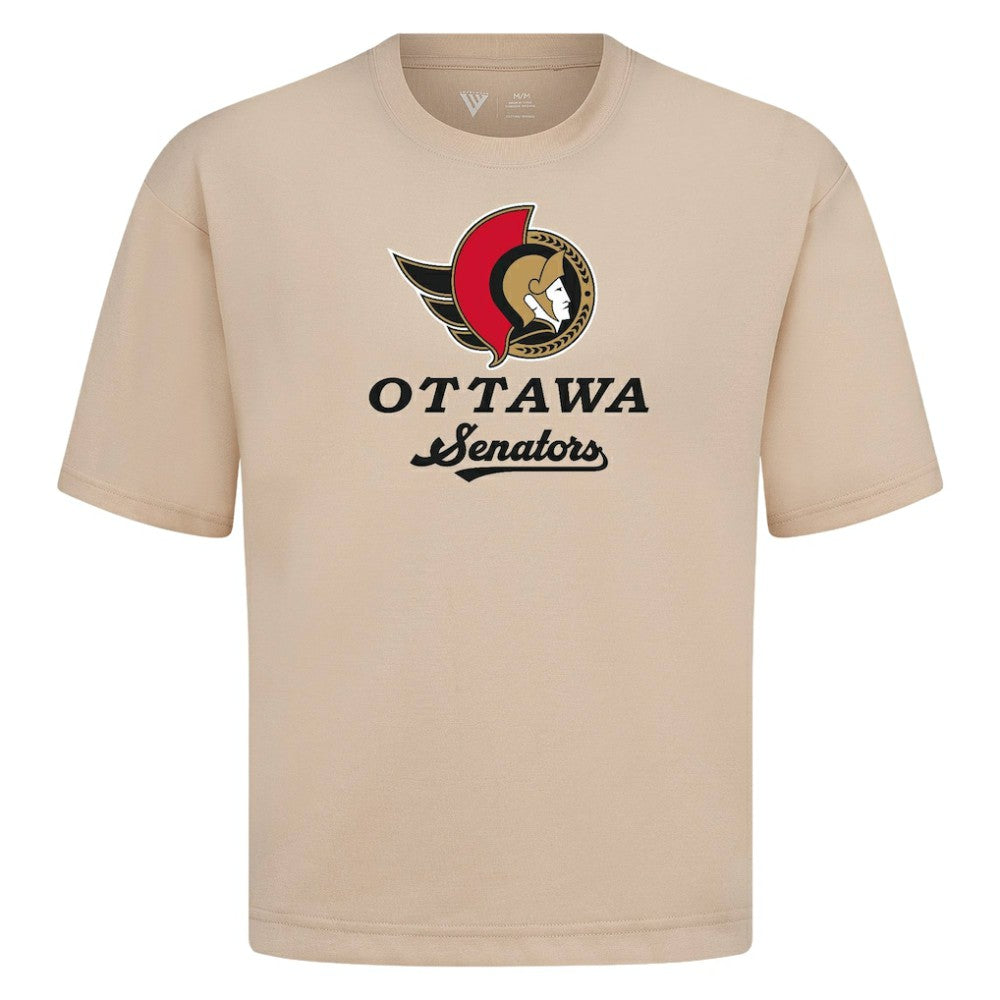 Ottawa Senators Levelwear Team Surge Luxe Signature Knit T-Shirt - Khaki - NHL