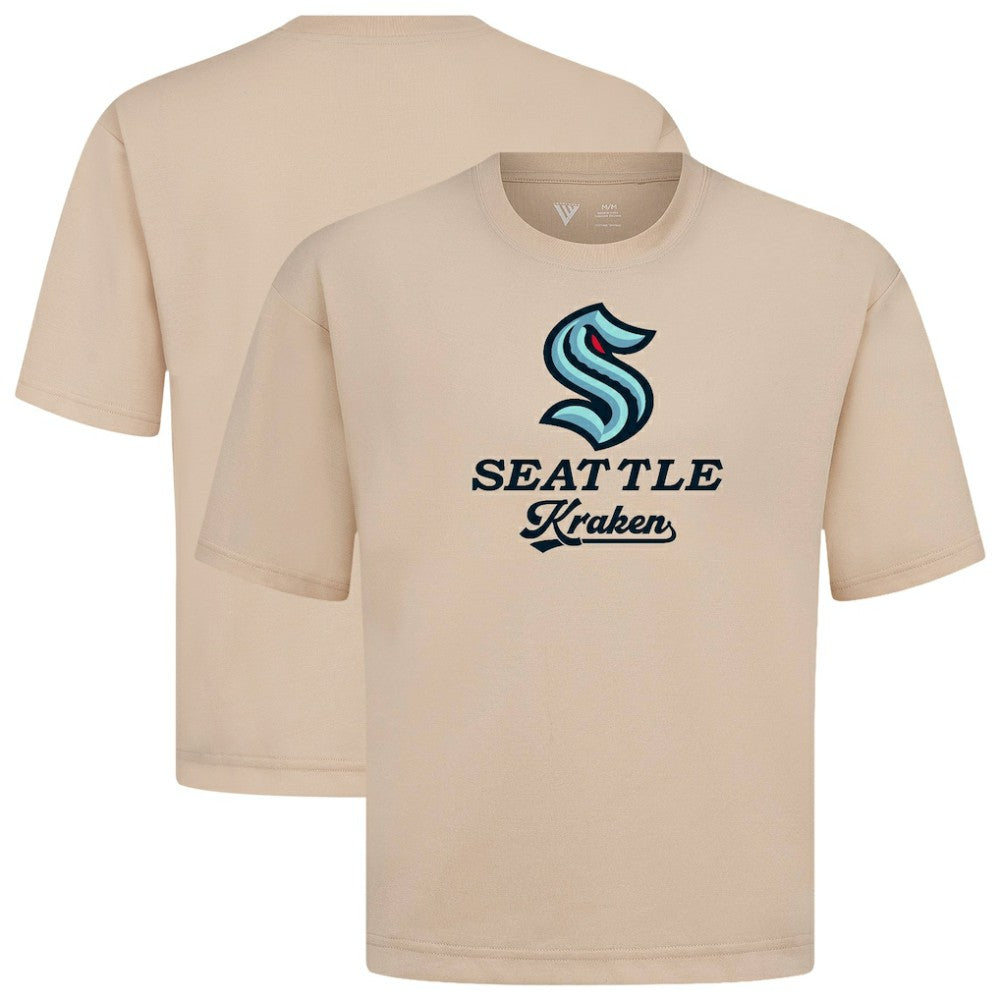 Seattle Kraken Levelwear Team Surge Luxe Signature Knit T-Shirt - Khaki - NHL
