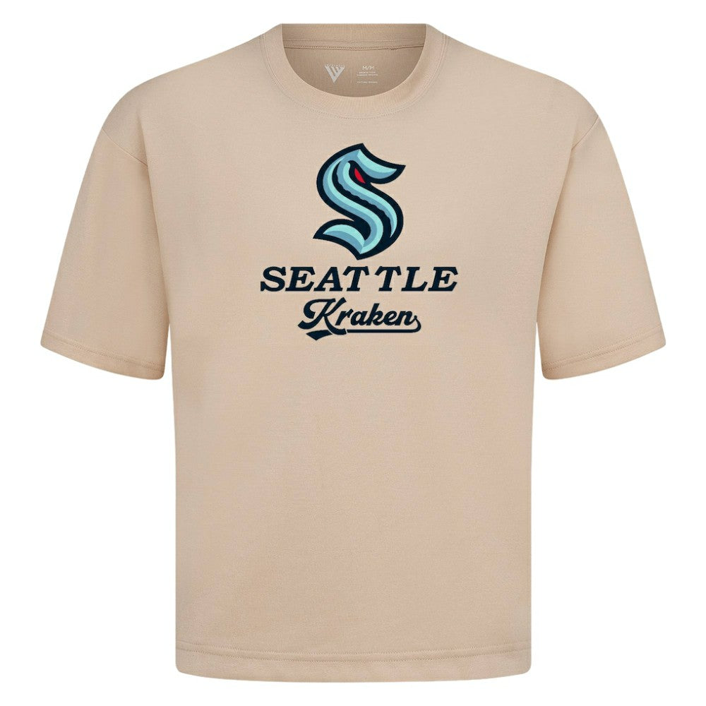Seattle Kraken Levelwear Team Surge Luxe Signature Knit T-Shirt - Khaki - NHL