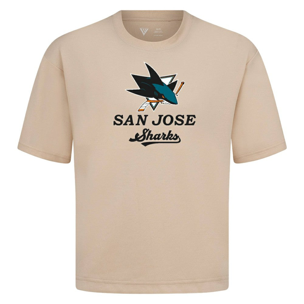 San Jose Sharks Levelwear Team Surge Luxe Signature Knit T-Shirt - Khaki - NHL