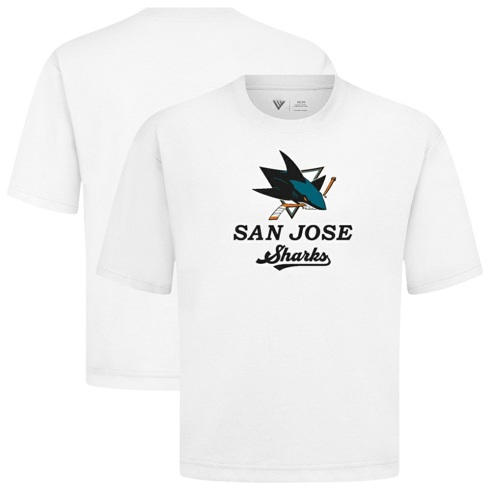 San Jose Sharks Levelwear Team Surge Luxe Signature Knit T-Shirt - White - NHL