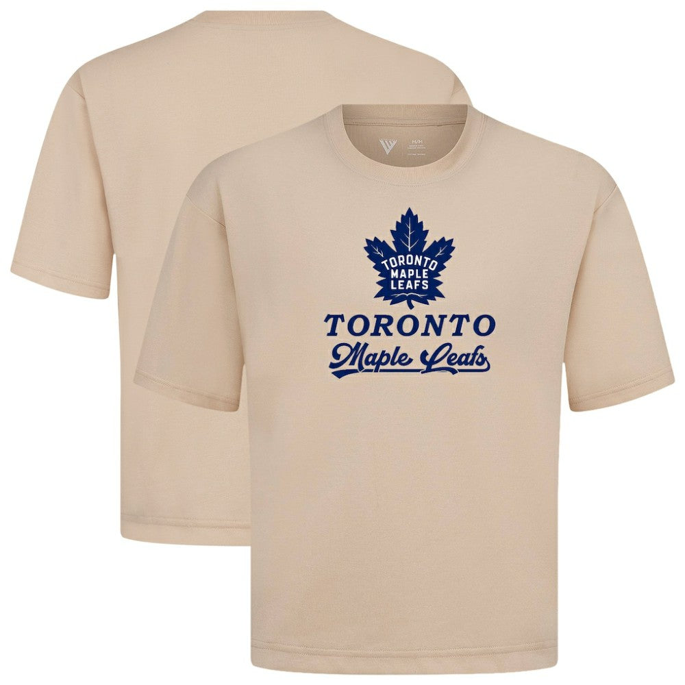 Toronto Maple Leafs Levelwear Team Surge Luxe Signature Knit T-Shirt - Khaki - NHL