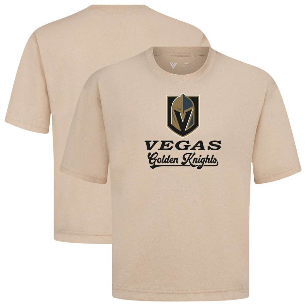 Vegas Golden Knights Levelwear Team Surge Luxe Signature Knit T-Shirt - Khaki - NHL