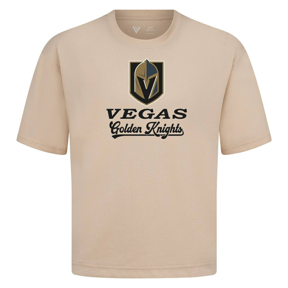 Vegas Golden Knights Levelwear Team Surge Luxe Signature Knit T-Shirt - Khaki - NHL