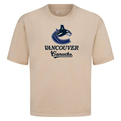 Vancouver Canucks Levelwear Team Surge Luxe Signature Knit T-Shirt - Khaki - NHL