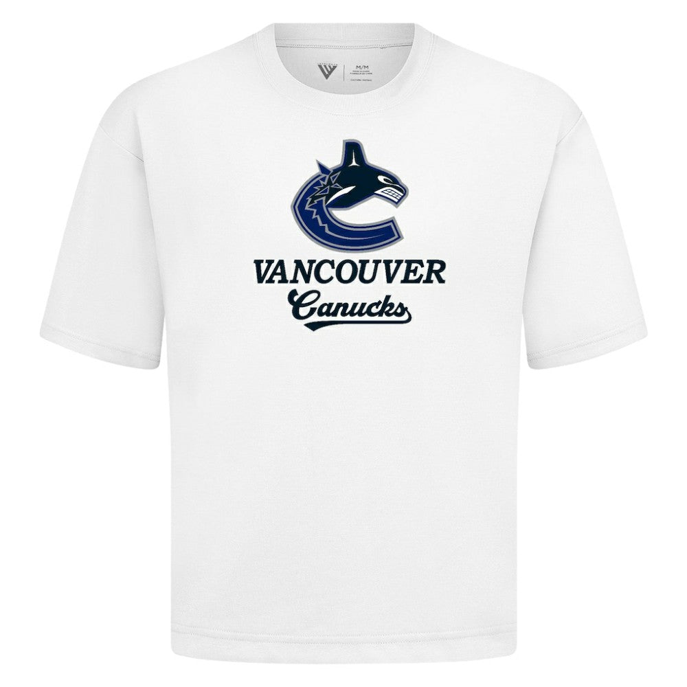 Vancouver Canucks Levelwear Team Surge Luxe Signature Knit T-Shirt - White - NHL