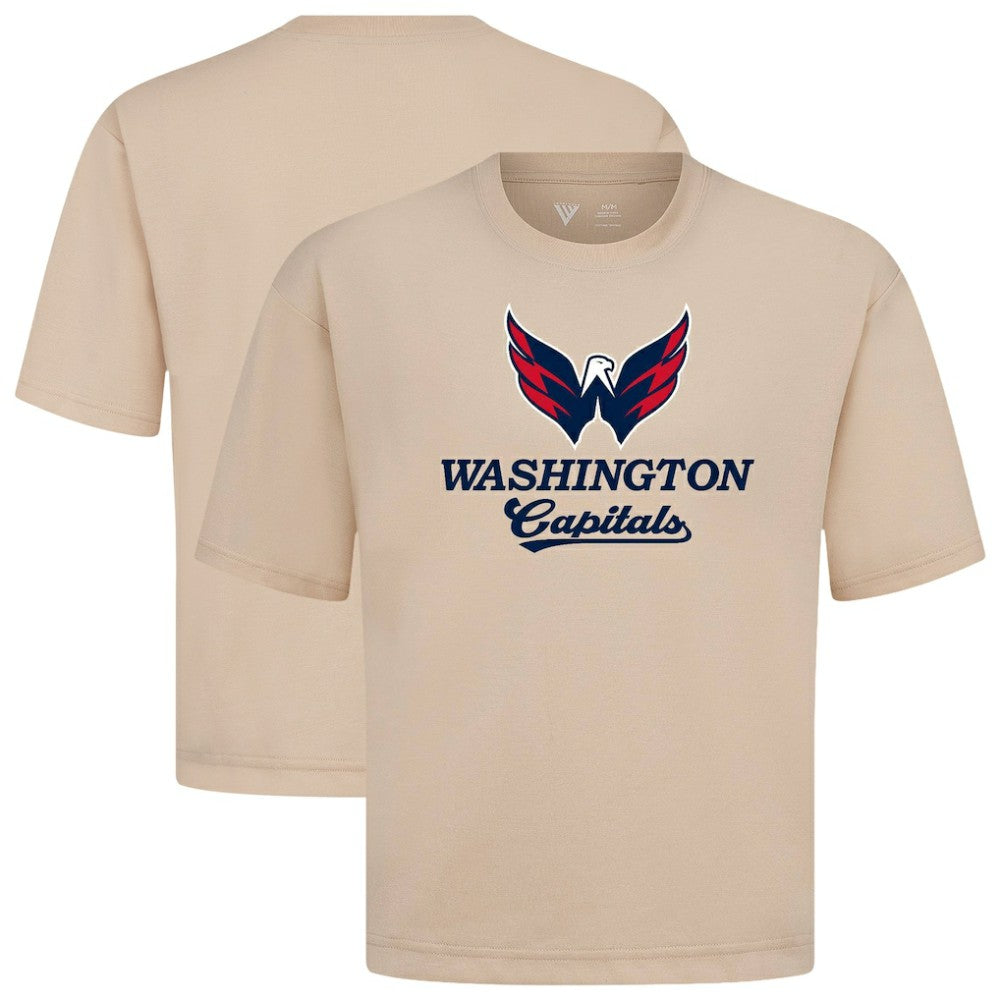 Washington Capitals Levelwear Team Surge Luxe Signature Knit T-Shirt - Khaki - NHL