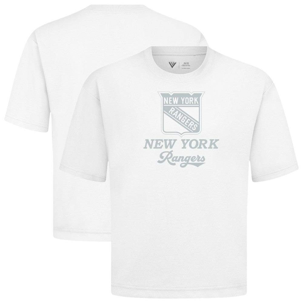 New York Rangers Levelwear Shadow Surge Luxe Signature Knit T-Shirt - White - NHL
