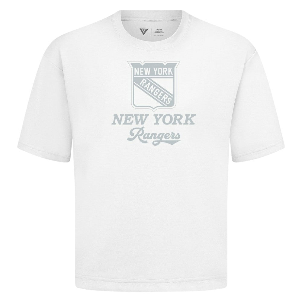 New York Rangers Levelwear Shadow Surge Luxe Signature Knit T-Shirt - White - NHL