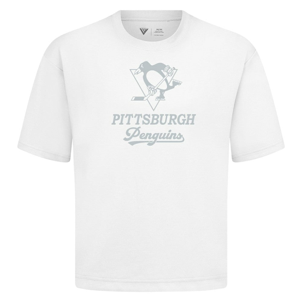 Pittsburgh Penguins Levelwear Shadow Surge Luxe Signature Knit T-Shirt - White - NHL