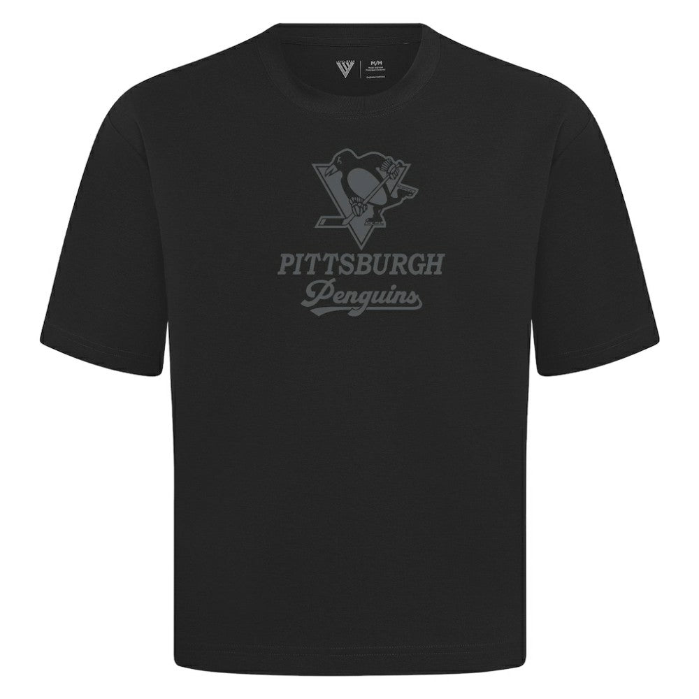 Pittsburgh Penguins Levelwear Shadow Surge Luxe Signature Knit T-Shirt - Black - NHL