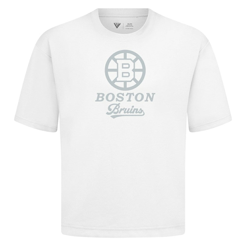 Boston Bruins Levelwear Shadow Surge Luxe Signature Knit T-Shirt - White - NHL