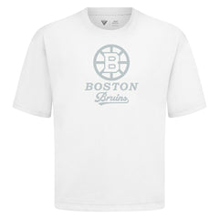 Boston Bruins Levelwear Shadow Surge Luxe Signature Knit T-Shirt - White - NHL