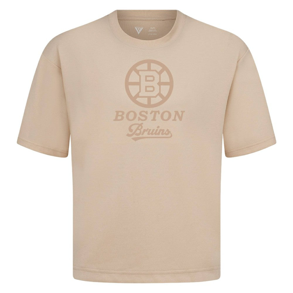 Boston Bruins Levelwear Shadow Surge Luxe Signature Knit T-Shirt - Khaki - NHL