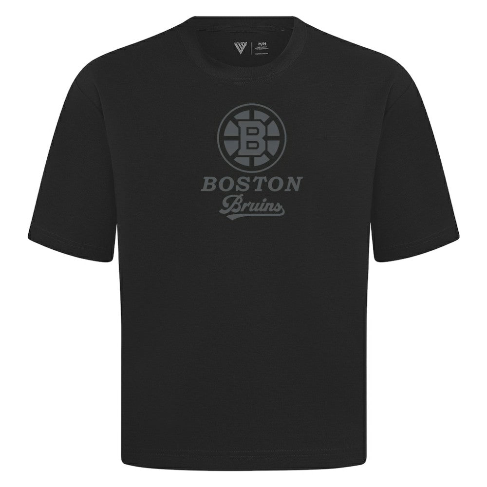 Boston Bruins Levelwear Shadow Surge Luxe Signature Knit T-Shirt - Black - NHL