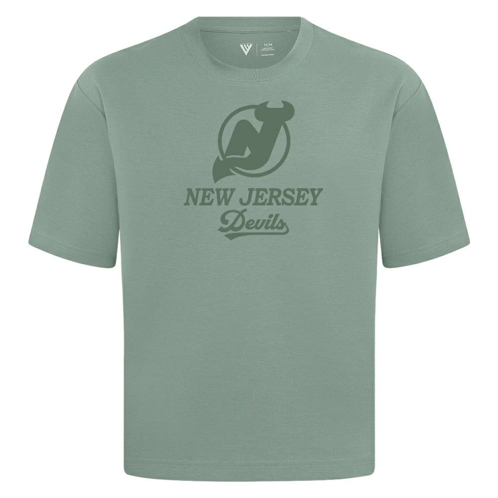 New Jersey Devils Levelwear Shadow Surge Luxe Signature Knit T-Shirt - Green - NHL