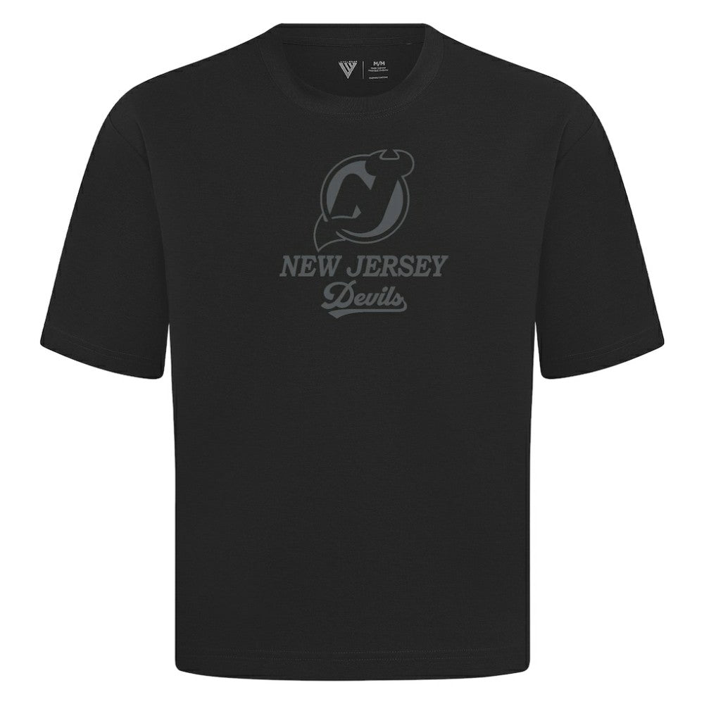 New Jersey Devils Levelwear Shadow Surge Luxe Signature Knit T-Shirt - Black - NHL