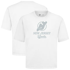 New Jersey Devils Levelwear Shadow Surge Luxe Signature Knit T-Shirt - White - NHL